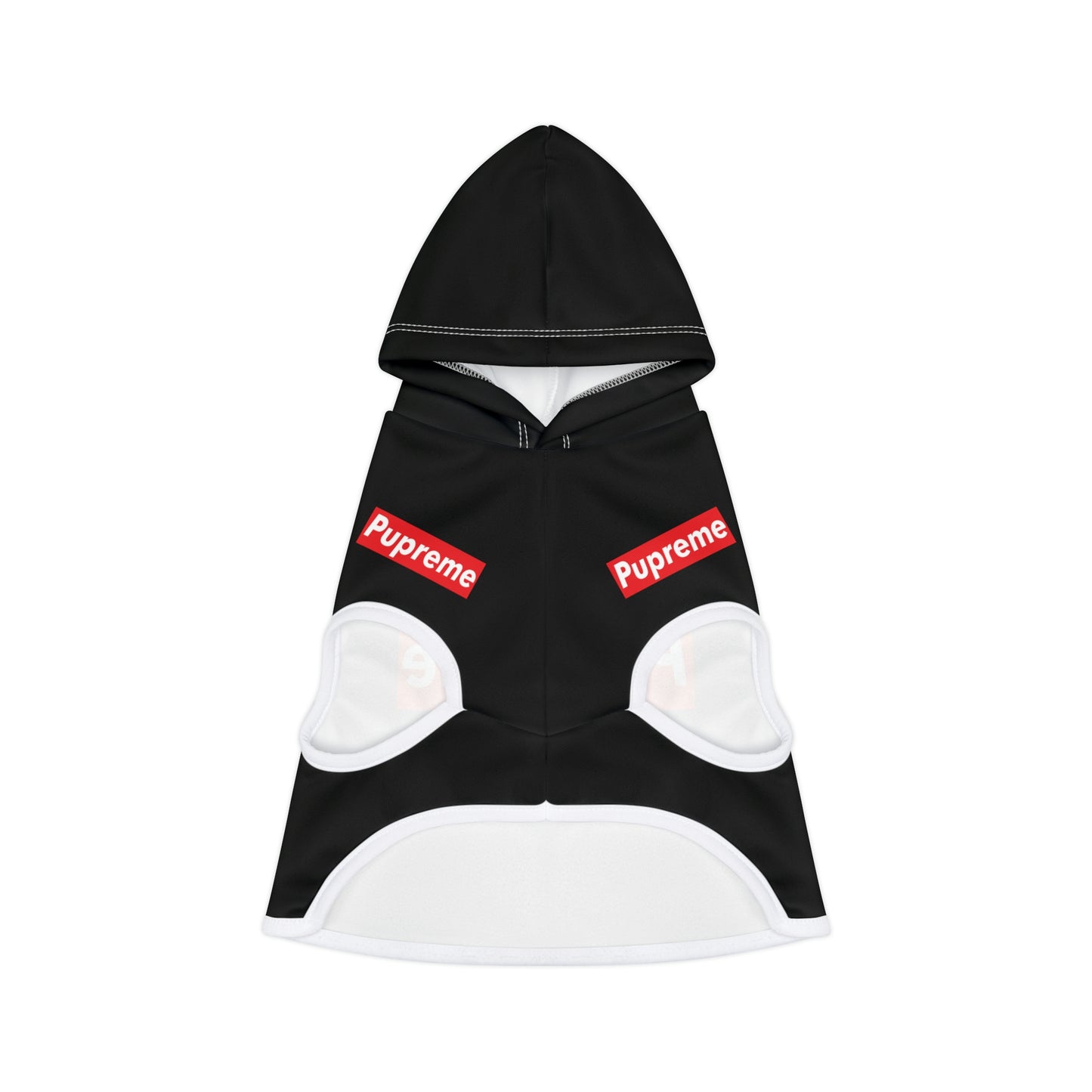 Pupreme Black Hoodie (Ribbed)