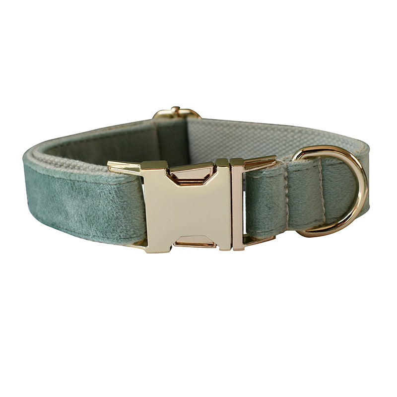 Mint Dog Collar Leash with Bow