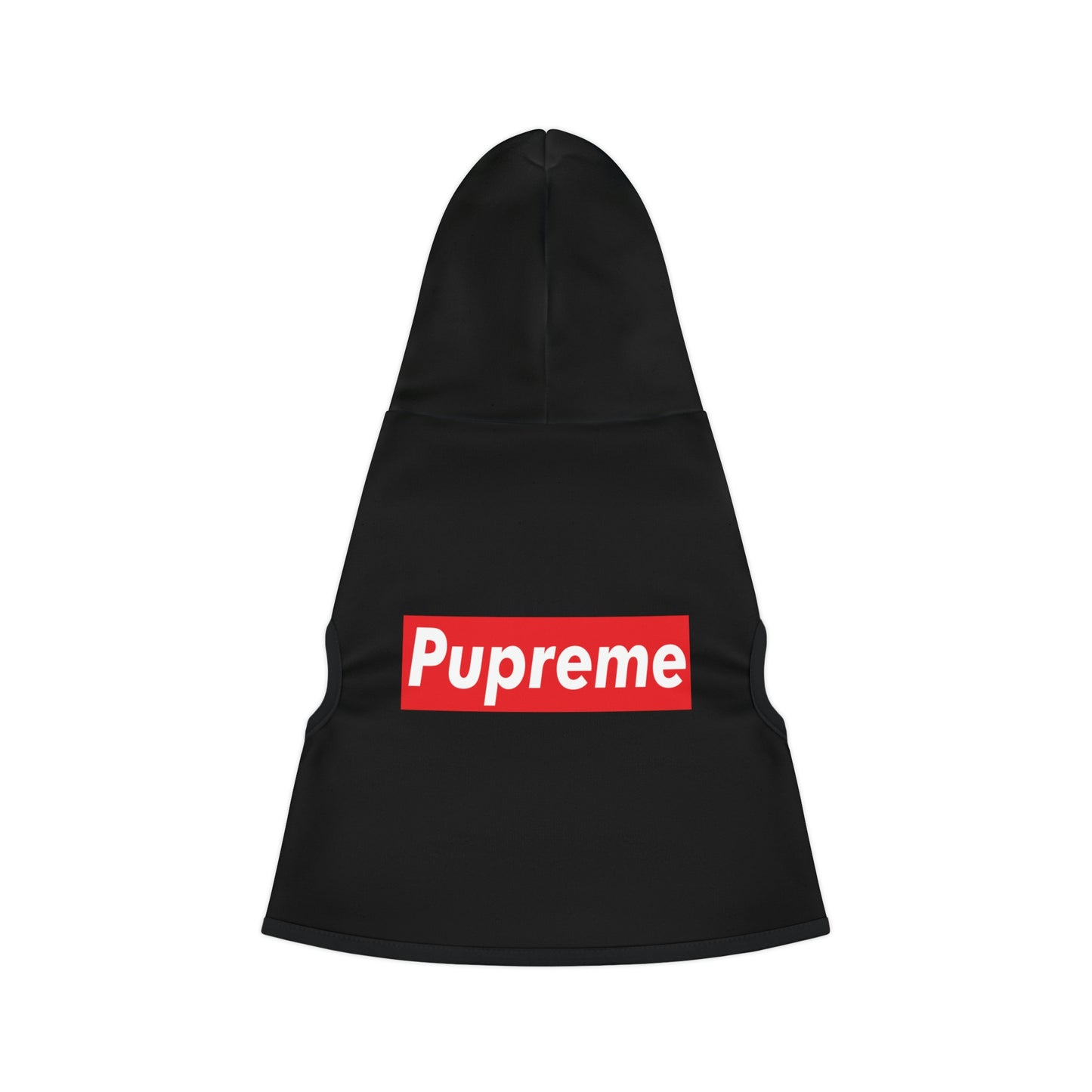 Pupreme Black Hoodie (Ribbed)