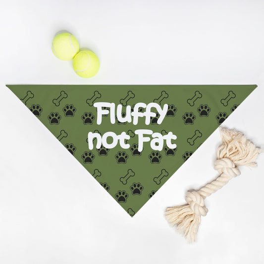 Dog Bandana - Fluffy not Fat