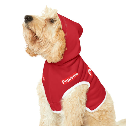 Pupreme Red Hoodie (Ribbed)