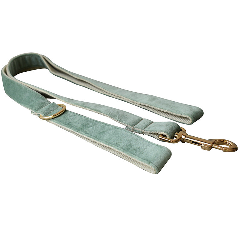 Mint Dog Collar Leash with Bow